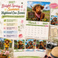 ⏳ SALE ONLY ￡13.5 !!🔥2027 Funny Highland Cow Wall Calendar | A4 Hanging Calendar | Designed by Isabel Kline