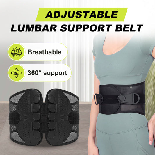 ✨Relieve Back Pain Anytime, Anywhere🎉Adjustable Double Pulley Breathable Lumbar Support Shaping Waist Belt~~