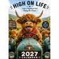 ⏳ SALE ONLY ￡13.5 !!🔥2027 Funny Highland Cow Wall Calendar | A4 Hanging Calendar | Designed by Isabel Kline