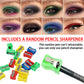 ‼️Special Price:£ 18.99 ‼️ 💧14-Pack Waterproof Colored Gel Eyeliner Pencil – Metallic & Shimmer Finishes, Smudge-Proof（Pencil sharpener color is random）