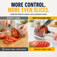 Creative Kitchen Slice Cutting Tool, Food‑Grade Aluminum Alloy Hand‑Held Slicer, Quick Slicing Holder for Lemon, Tomato, Onion & Soft Fruits Vegetables