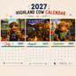 ⏳ SALE ONLY ￡13.5 !!🔥2027 Funny Highland Cow Wall Calendar | A4 Hanging Calendar | Designed by Isabel Kline