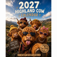 ⏳ SALE ONLY ￡13.5 !!🔥2027 Funny Highland Cow Wall Calendar | A4 Hanging Calendar | Designed by Isabel Kline