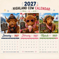 ⏳ SALE ONLY ￡13.5 !!🔥2027 Funny Highland Cow Wall Calendar | A4 Hanging Calendar | Designed by Isabel Kline