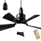 2-in-1 Portable Ceiling Fan & Light With Remote Control