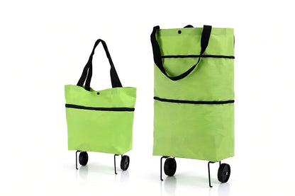 50%OFF🛍️2-in-1 Foldable Shopping Cart – Carry More, Roll Easier
