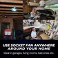 2-in-1 Portable Ceiling Fan & Light With Remote Control