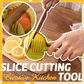 Creative Kitchen Slice Cutting Tool, Food‑Grade Aluminum Alloy Hand‑Held Slicer, Quick Slicing Holder for Lemon, Tomato, Onion & Soft Fruits Vegetables