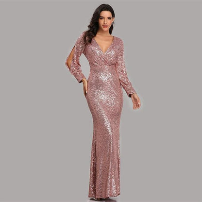 Robe de Soirée à Paillettes pour Femme