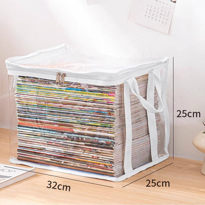 Transparent Large-Capacity Dustproof & Moisture-Proof Book Storage Bag