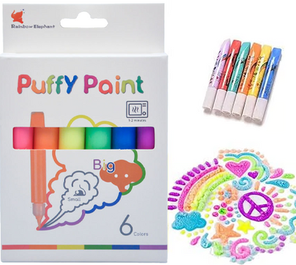 🖍️ Christmas Hot Sale 50% OFF🎁Magic Puffy Bubble Pens, Heat Activated Popcorn Pens DIY 3D Art Marker for Kids Crafts