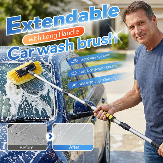 🚙 LIMITED‑TIME ! 💥 Extendable Car Wash Brush 152cm Long Handle – Labor‑Saving, Scratch‑Free, Water‑Through ✨