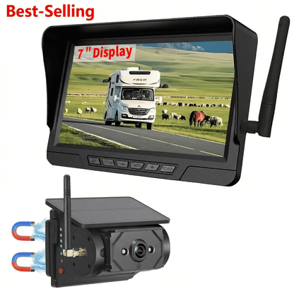 ❄️1080P Wireless Reversing Camera System – Multi-Camera Split-Screen Monitor for 12V/24V Vehicles